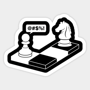 Oh No Knight To Pawn Funny Chess Player Gift Idea Board Game Sticker